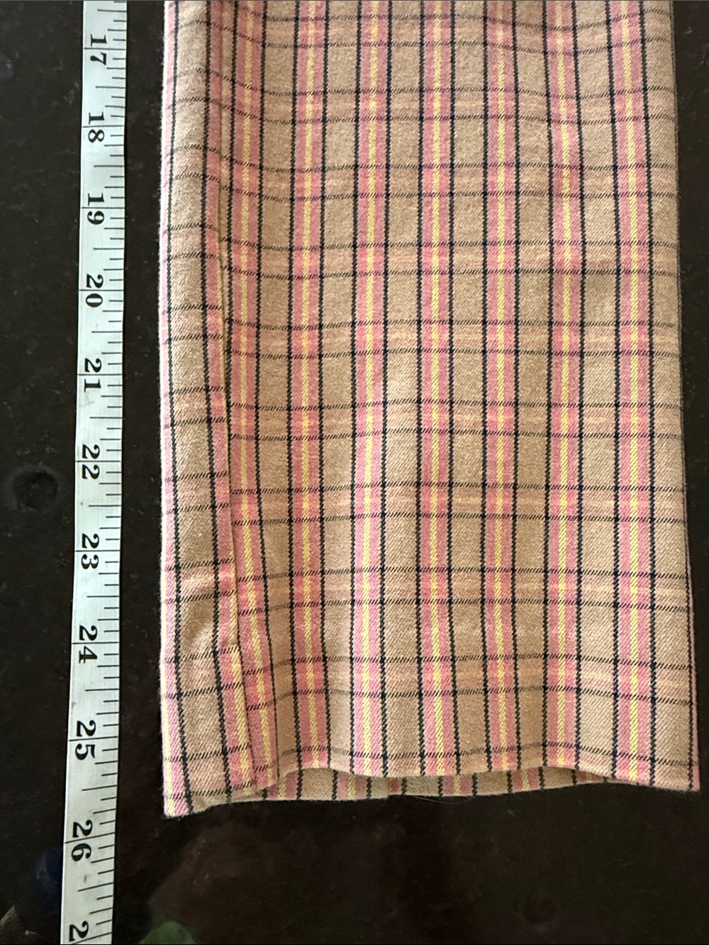 Anthropologie The Essential Pink/Tan Plaid Slim Cropped Pants Size 2 - Picture 9 of 12